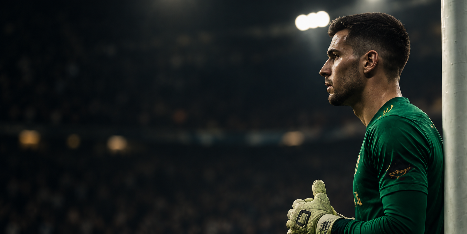Cinematic Nighttime Goalkeeper Portrait